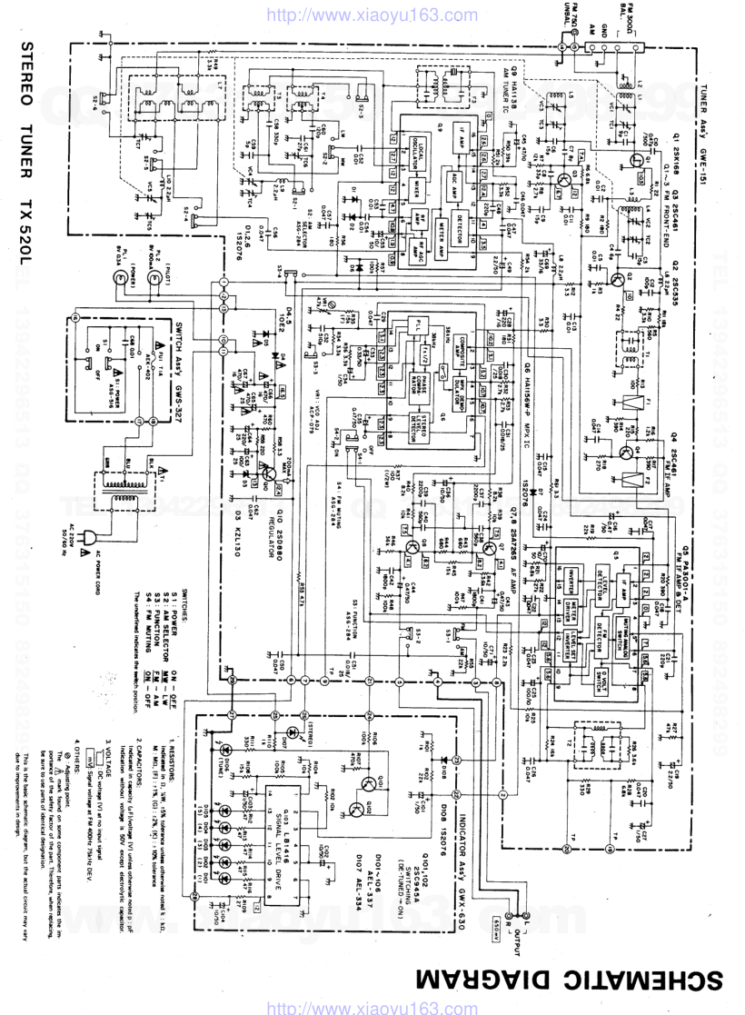 先锋PIONEER TX-520L电路图-0 先锋PIONEER TX-520L电路图-0