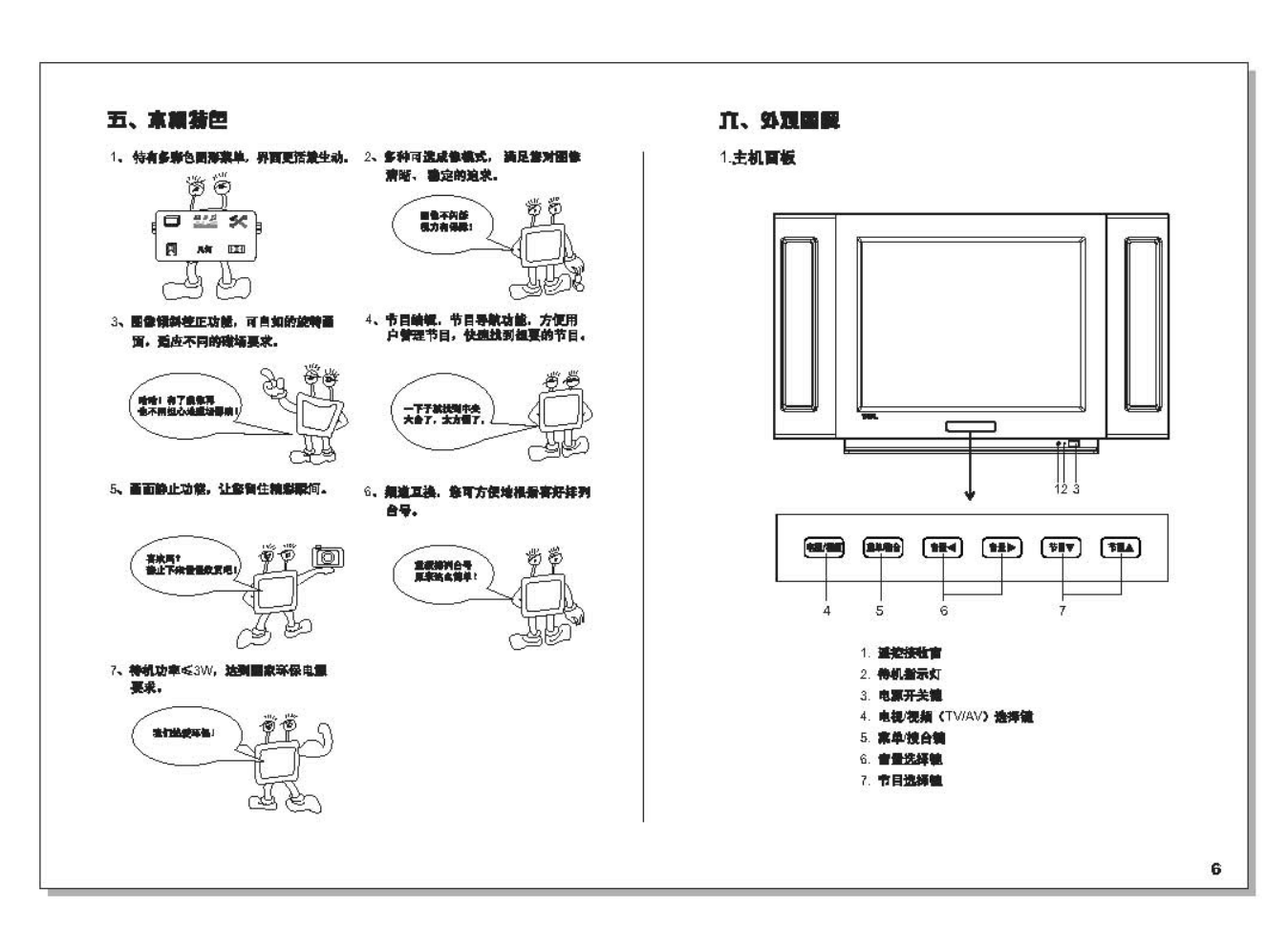 TCL王牌HD29B05彩电使用说明书-6 TCL王牌HD29B05彩电使用说明书-6