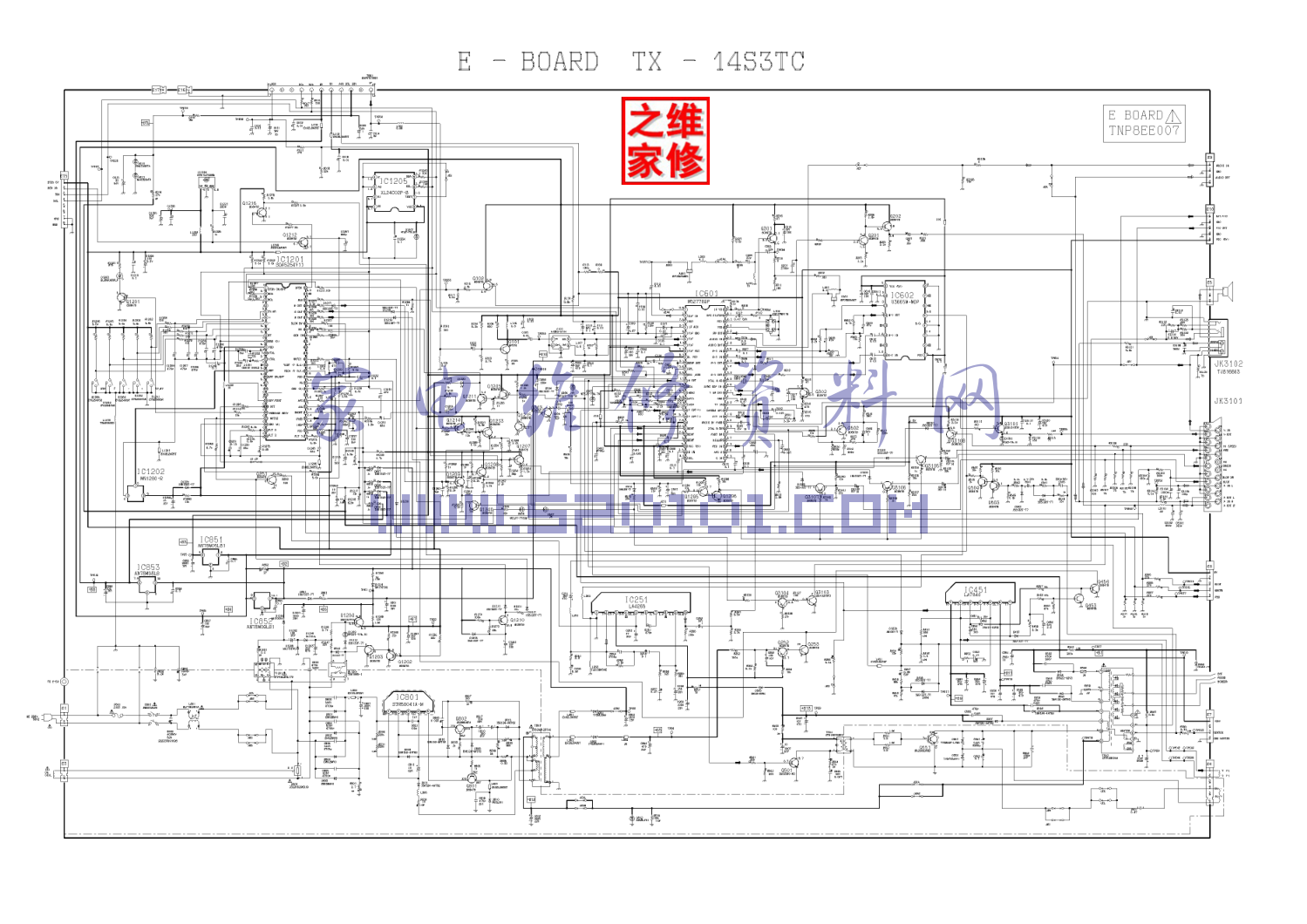 松下TX-14S3TC彩电图纸-0 松下TX-14S3TC彩电图纸-0