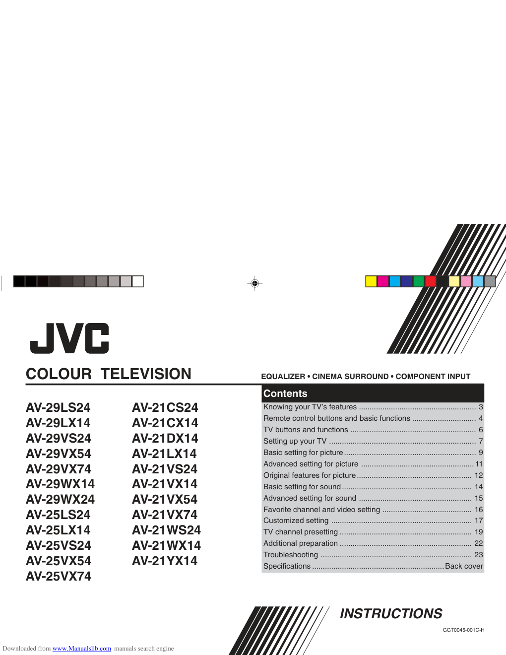 JVC胜利AV-25LX14彩电使用说明书-0