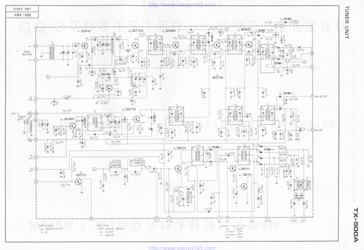 先锋PIONEER TX-500A电路图-2 先锋PIONEER TX-500A电路图-2