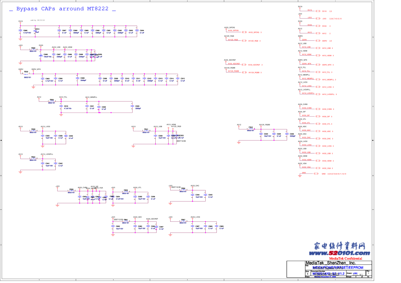 海信TLM32V86K系列液晶(2051板)主板电路原理图-3 海信TLM32V86K系列液晶(2051板)主板电路原理图-3