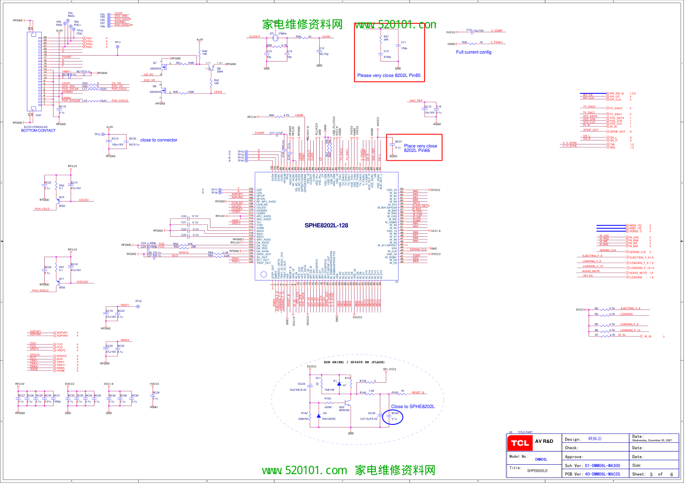 TCL王牌LCD32M11(MS91B机芯)液晶彩电主板原理图-2 TCL王牌LCD32M11(MS91B机芯)液晶彩电主板原理图-2