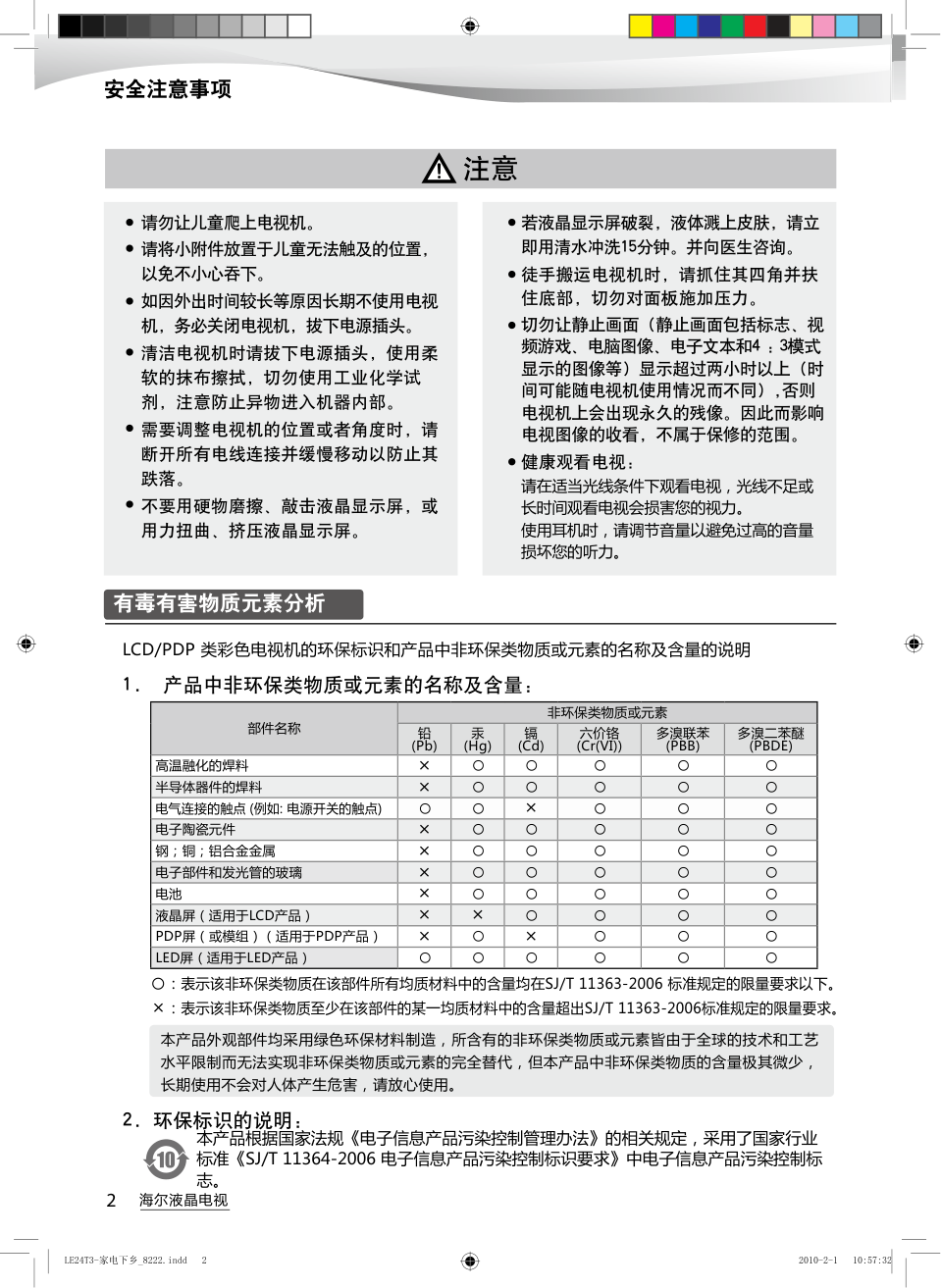 海尔LE24T6液晶彩电使用说明书-3 海尔LE24T6液晶彩电使用说明书-3
