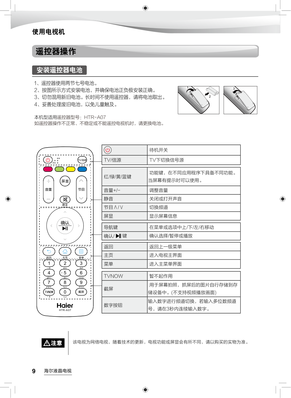 海尔LE39AL88E51液晶彩电使用说明书-9 海尔LE39AL88E51液晶彩电使用说明书-9