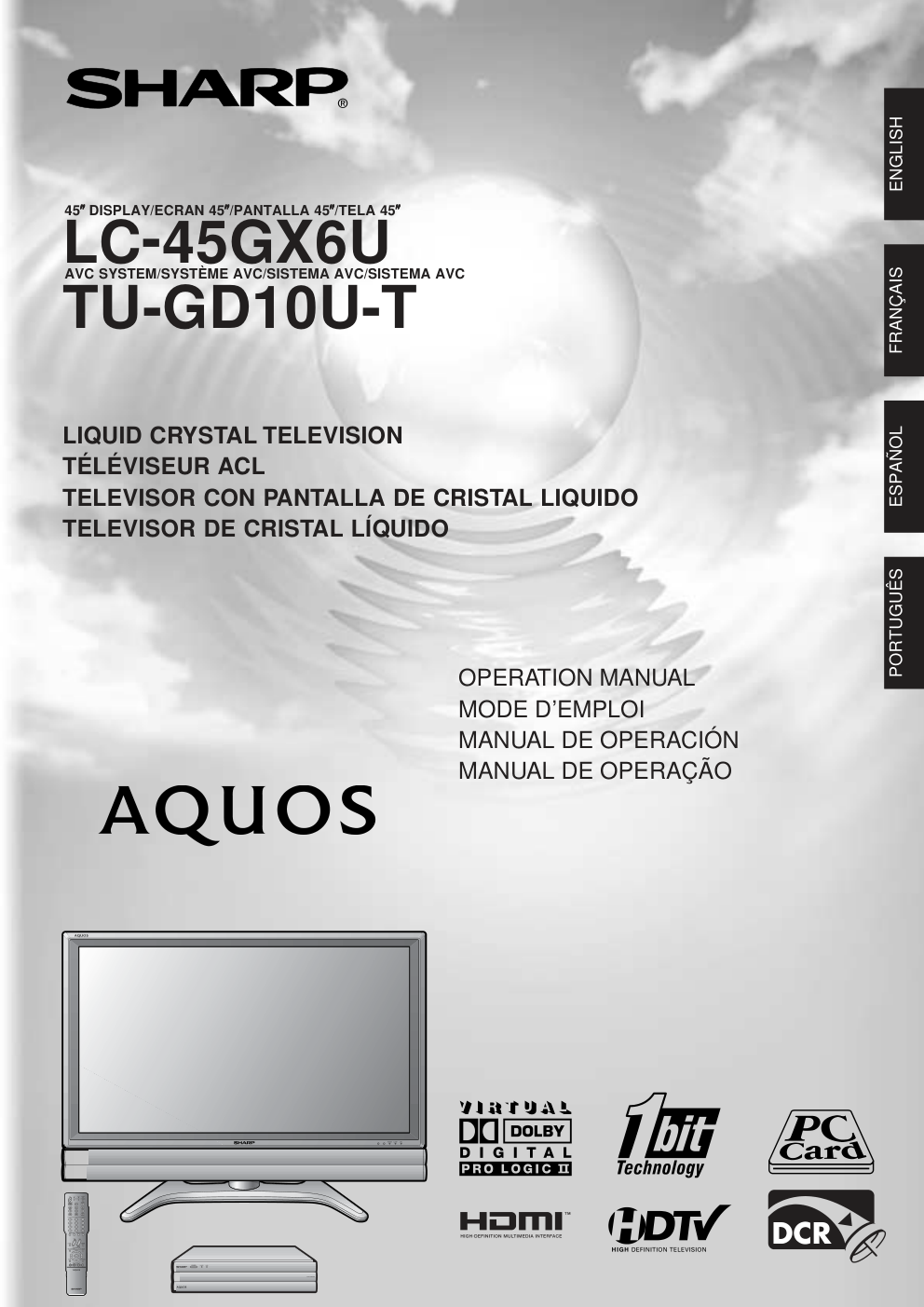 夏普LC-45GX6U彩电使用说明书-1 夏普LC-45GX6U彩电使用说明书-1