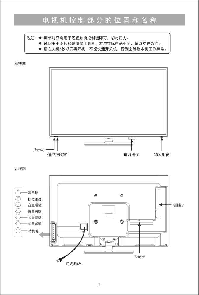 海信LED40K260D液晶彩电使用说明书-7 海信LED40K260D液晶彩电使用说明书-7