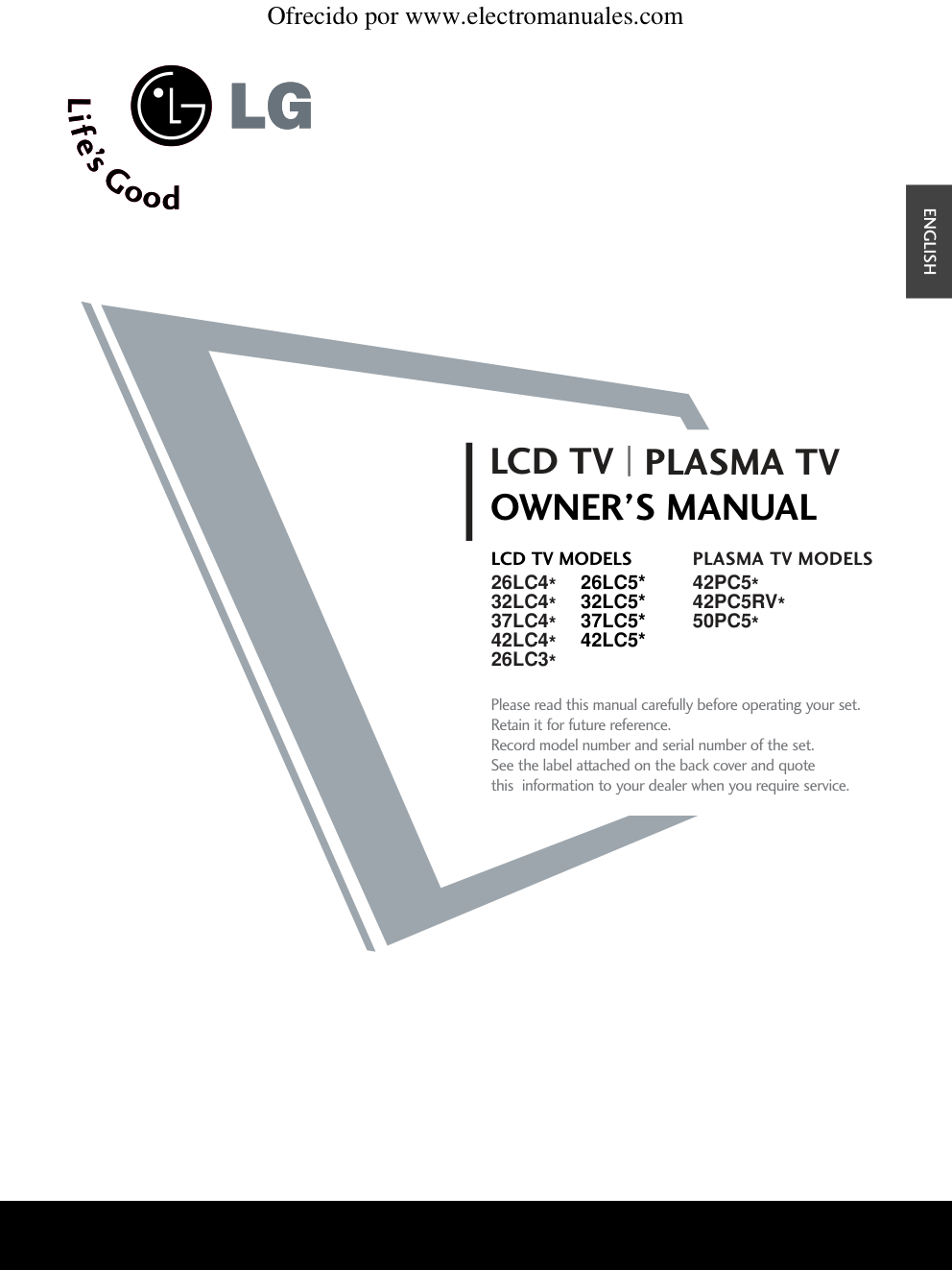 LG 42LC42-ZC液晶电视使用说明书-0 LG 42LC42-ZC液晶电视使用说明书-0