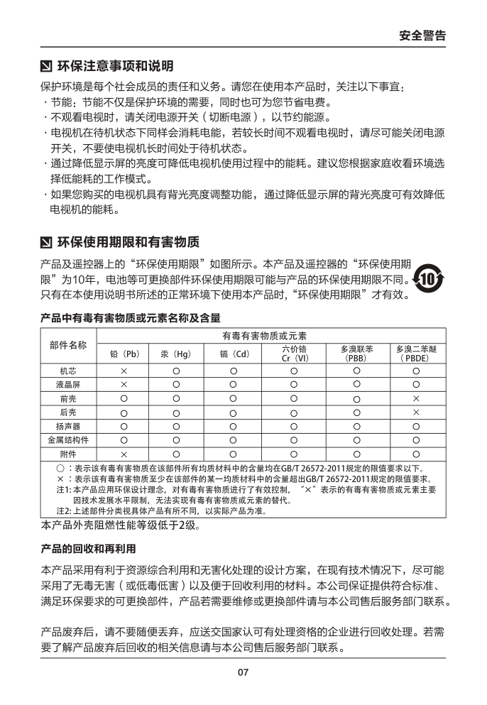 TCL王牌L55A71S-UD彩电使用说明书-8 TCL王牌L55A71S-UD彩电使用说明书-8