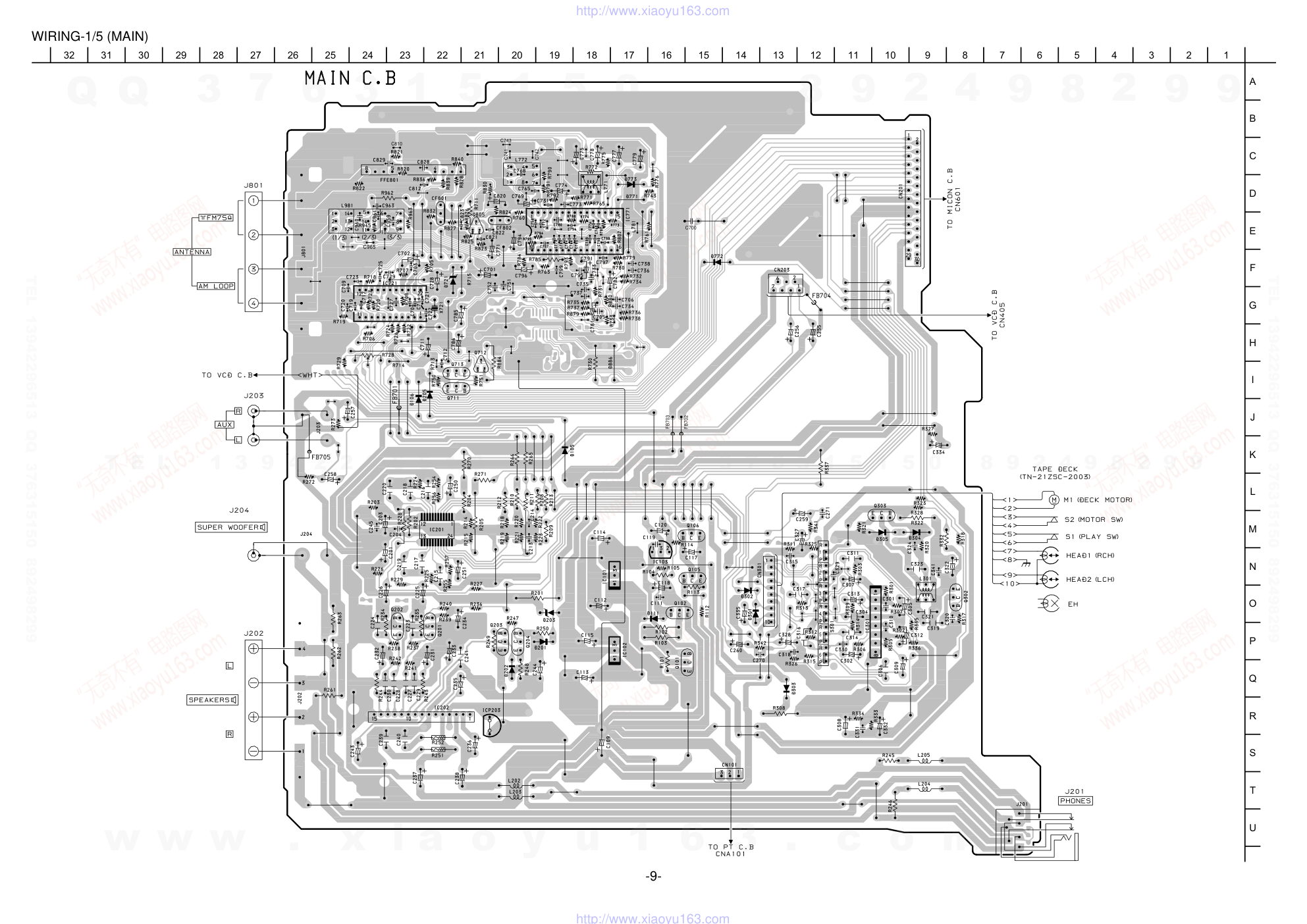 爱华AIWA LCX-K277HC CD家庭组合音响电路图-8
