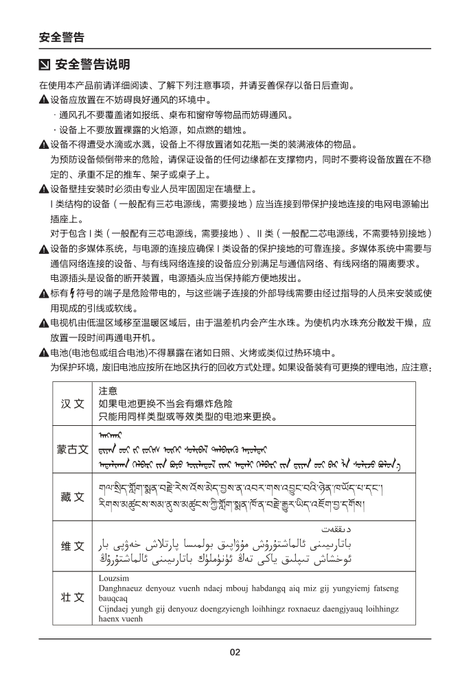 TCL王牌L50E5700A-UD液晶彩电使用说明书-3