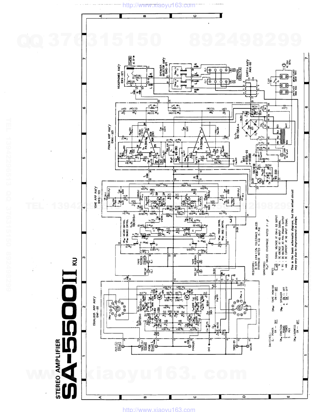 先锋PIONEER SA-5500II音响电路图-4