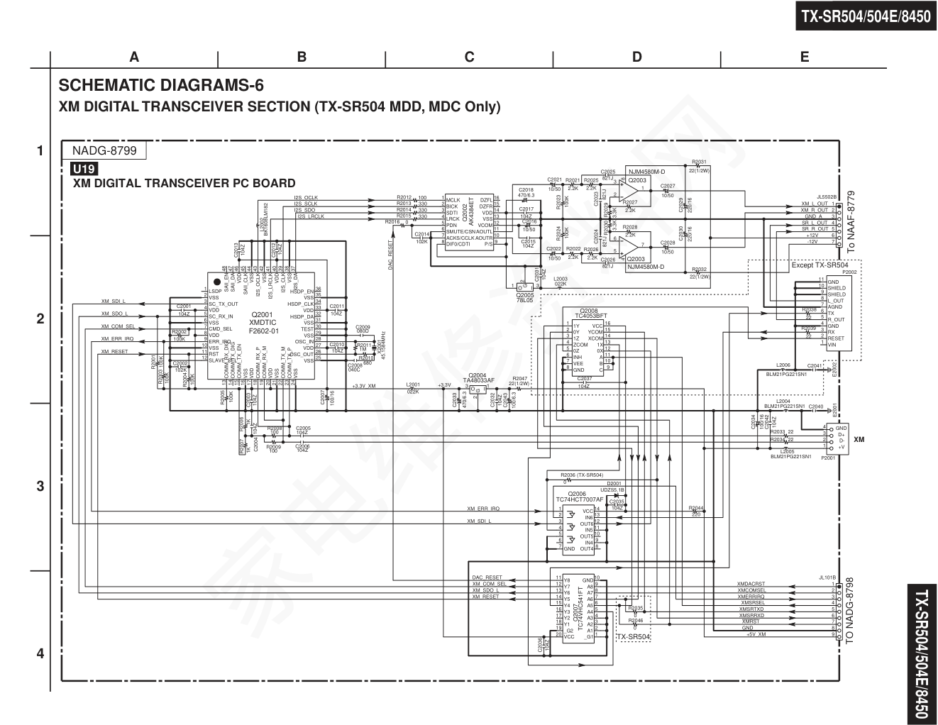安桥ONKYO TX-SR504功放图纸-5 安桥ONKYO TX-SR504功放图纸-5