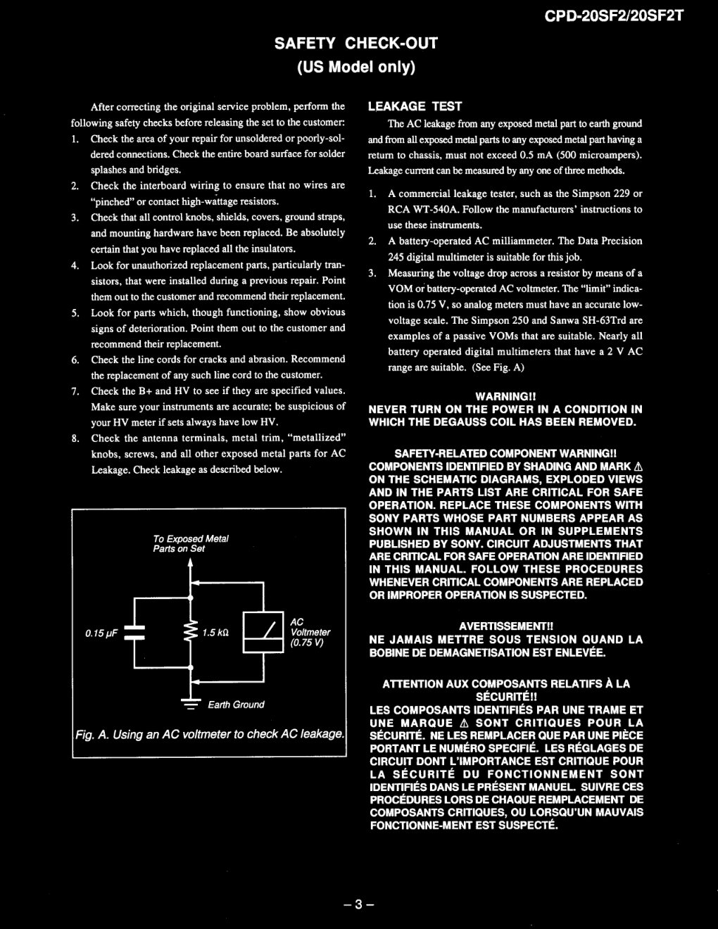 索尼CPD-20SF2显示器维修手册和原理图-2