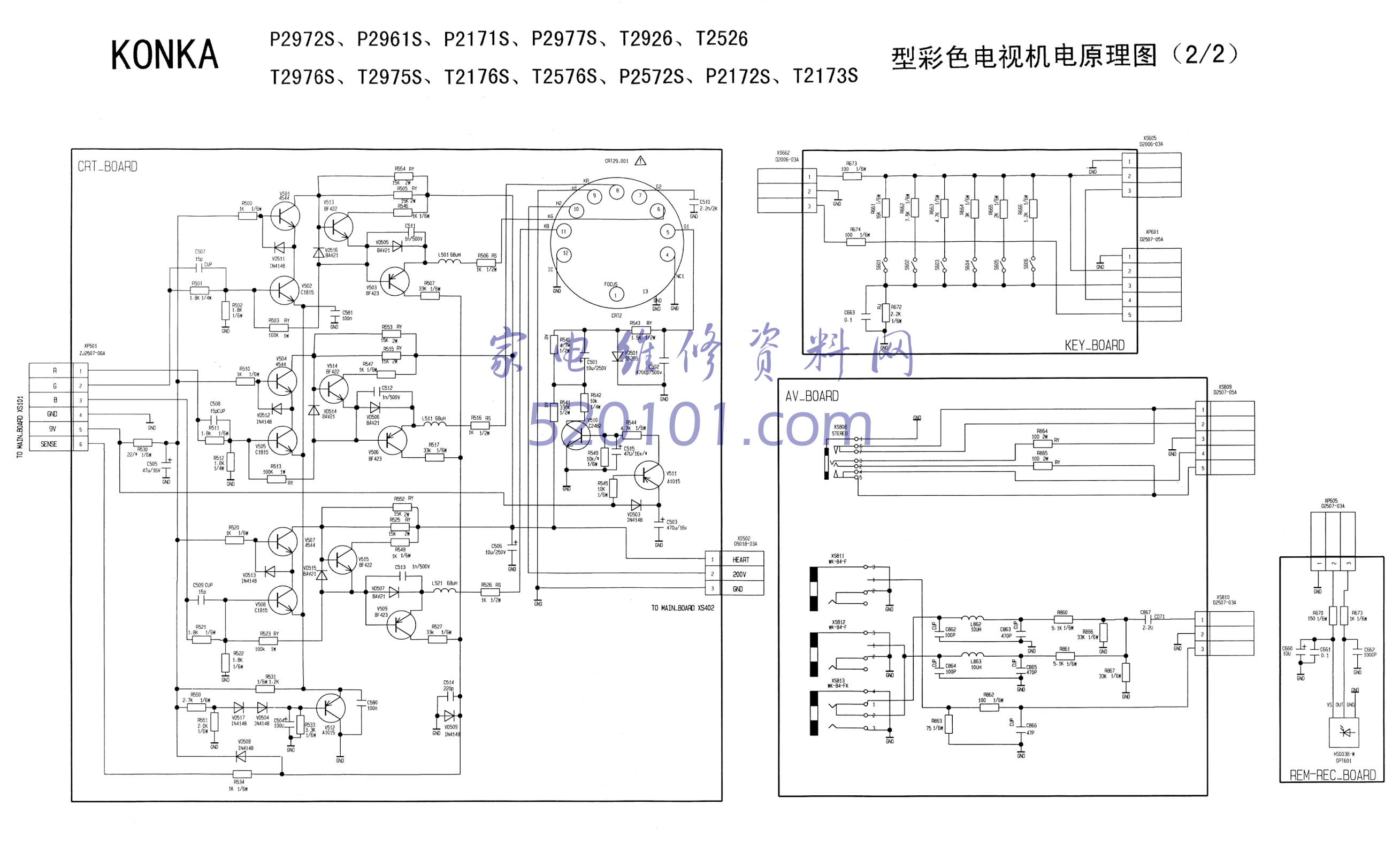 康佳P2961S型机图纸-1 康佳P2961S型机图纸-1