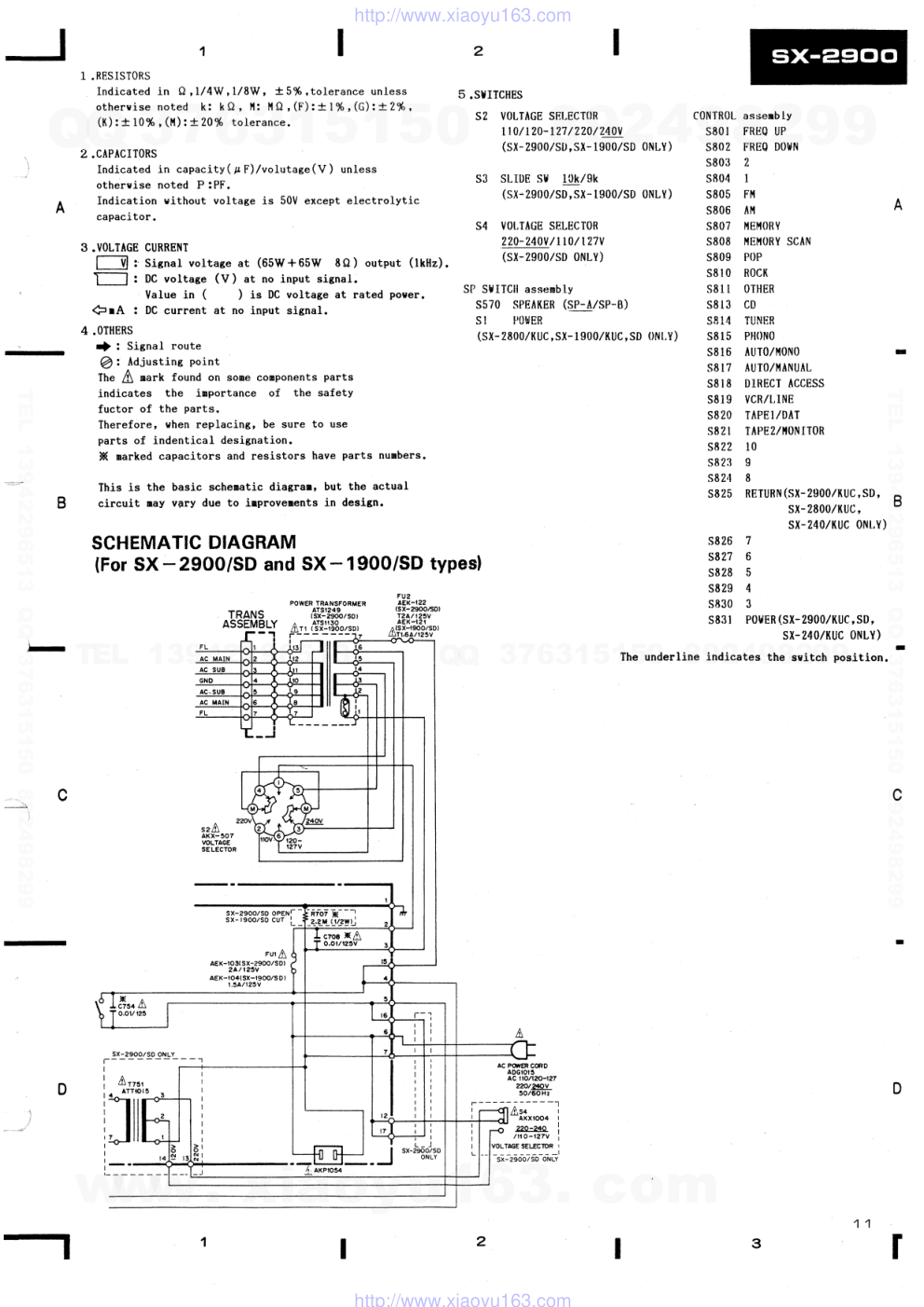 先锋PIONEER SX-2900电路图-7 先锋PIONEER SX-2900电路图-7