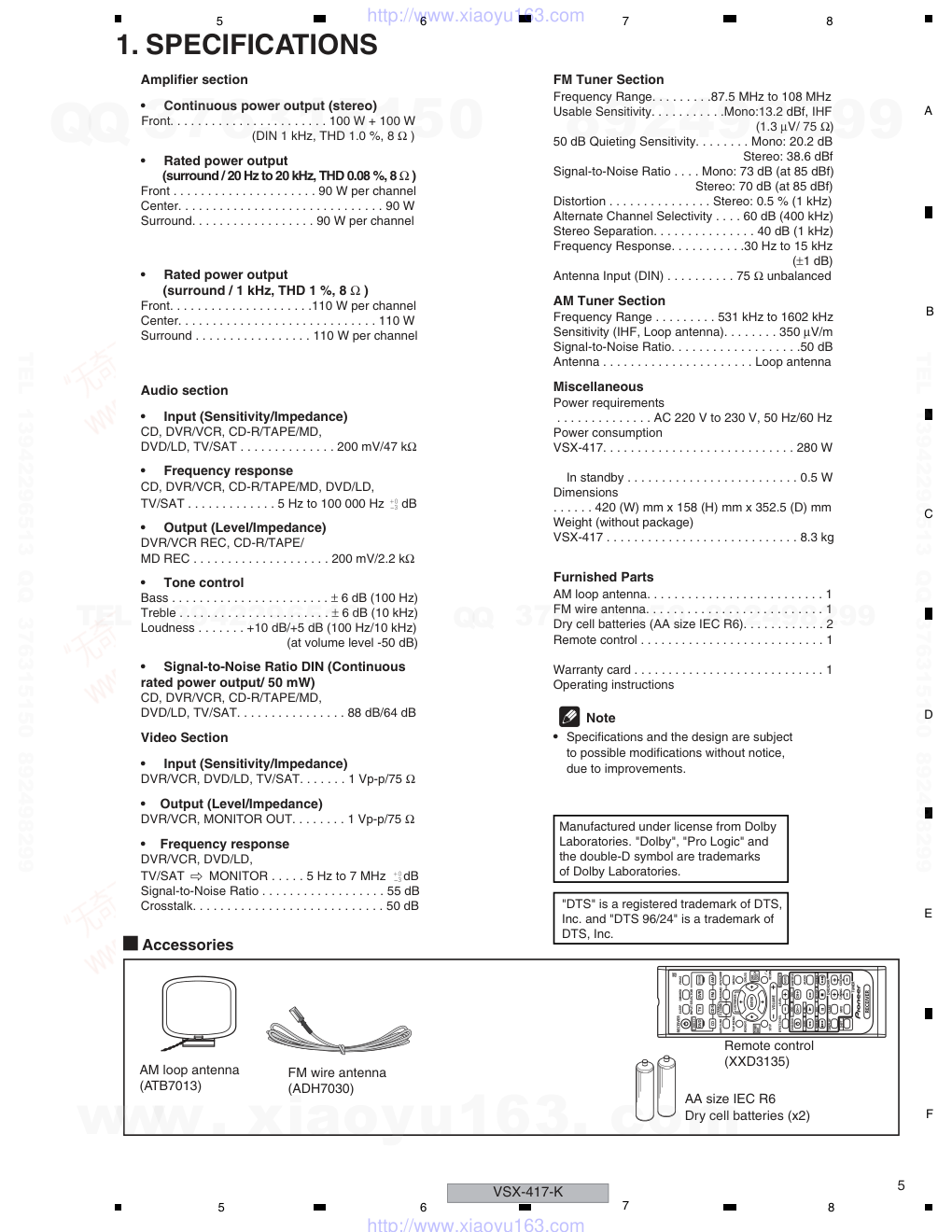 先锋PIONEER VSX-417-S电路图-4 先锋PIONEER VSX-417-S电路图-4