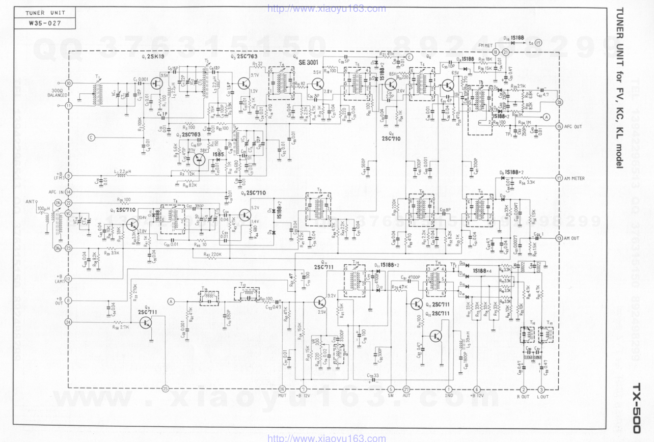 先锋PIONEER TX-500电路图-6 先锋PIONEER TX-500电路图-6