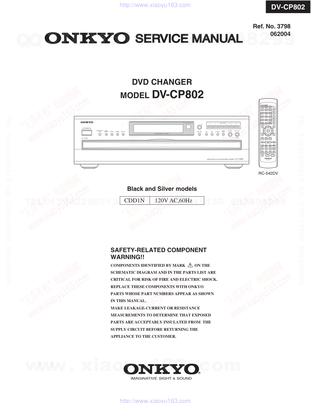 安桥ONKYO DV-CP802 DVD播放器维修手册-0