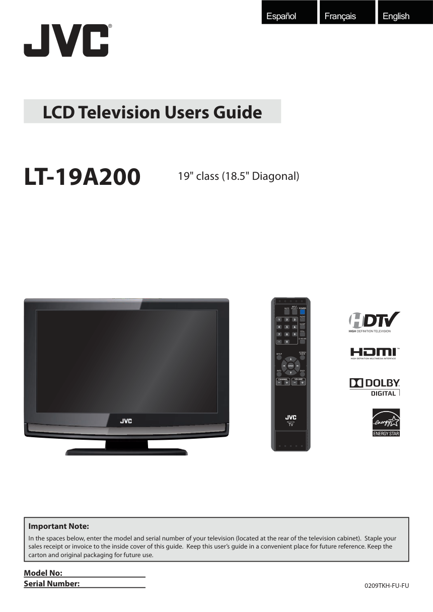 JVC胜利LT-19A200液晶电视使用手册-0