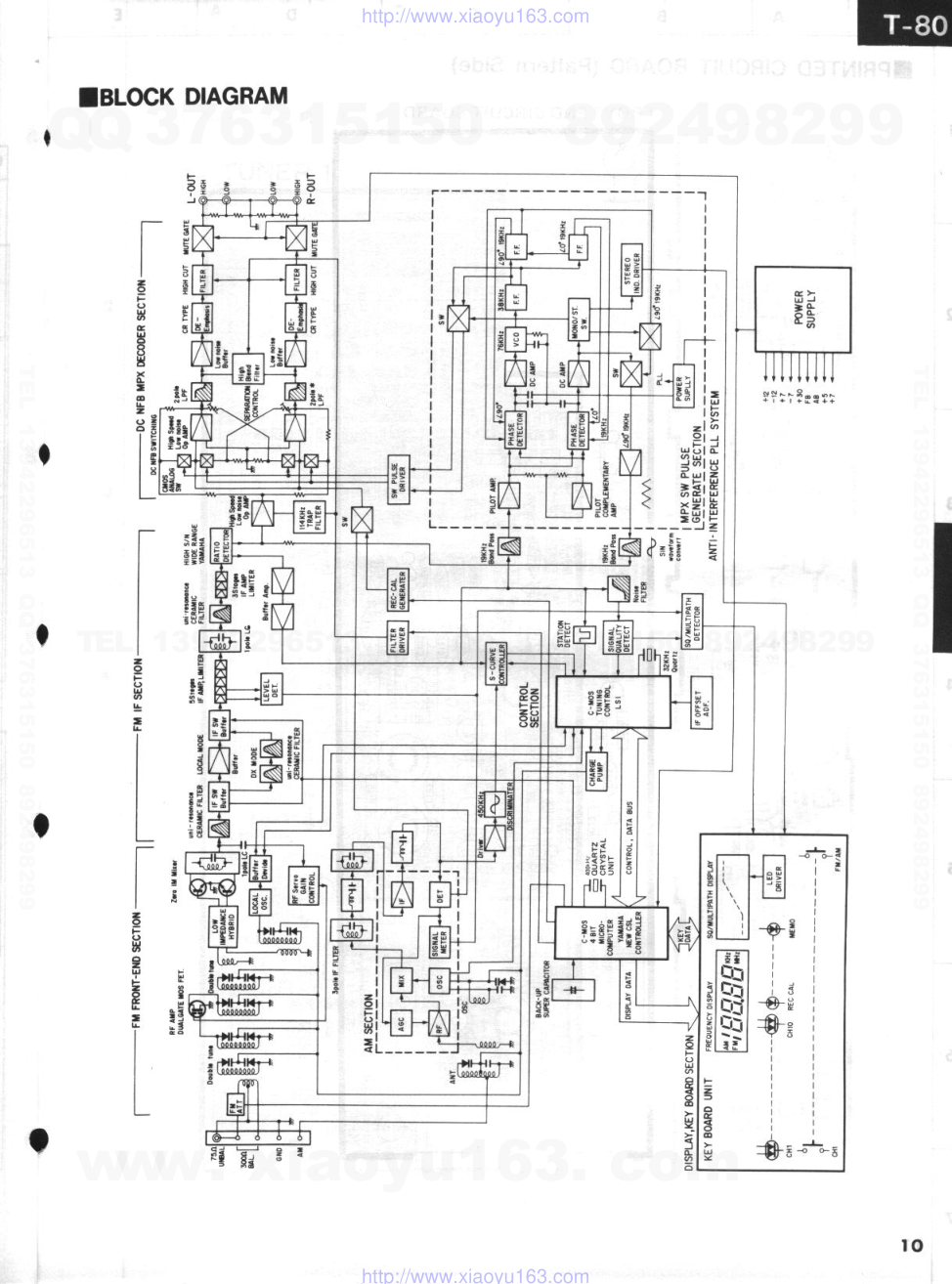 雅马哈YAMAHA T-80音响电路图-7
