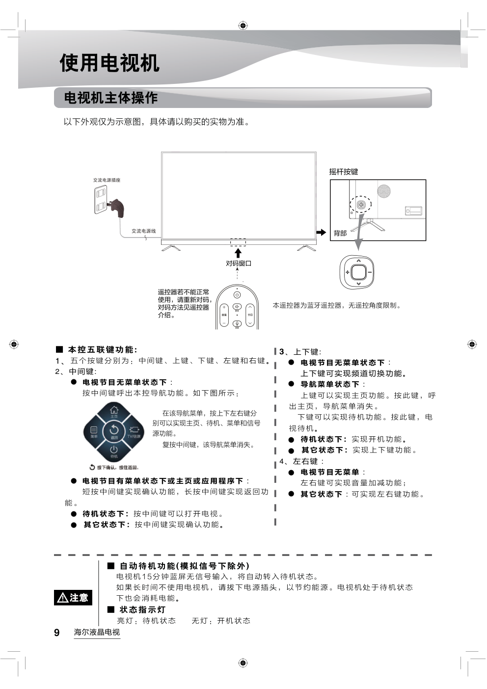 海尔LS55AL88T71液晶彩电使用说明书-9 海尔LS55AL88T71液晶彩电使用说明书-9