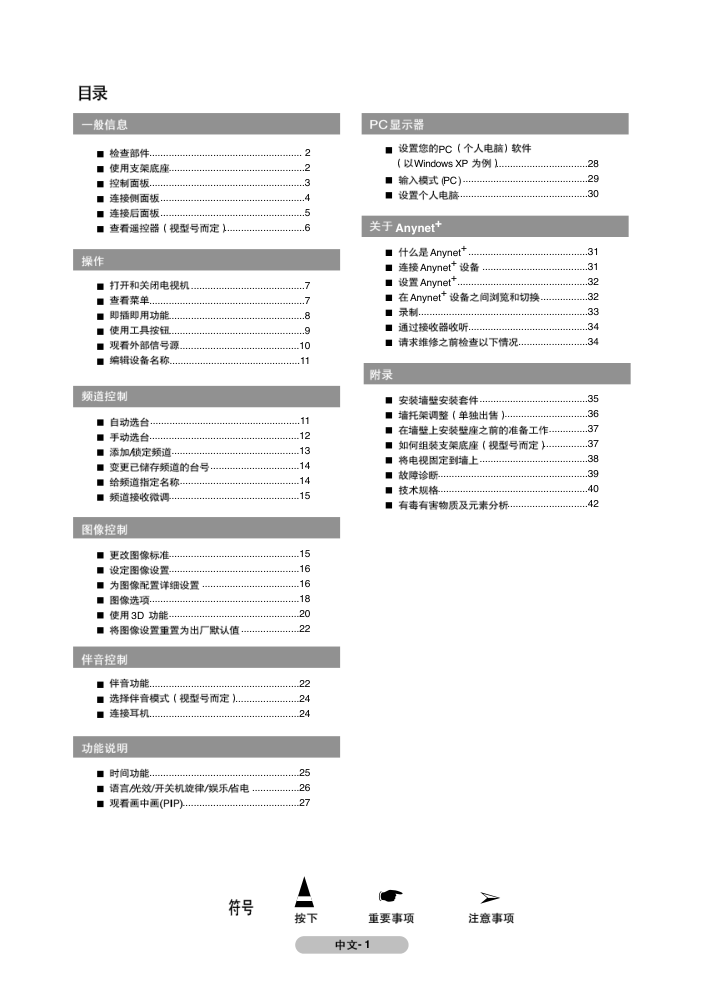 三星PS50A350P1等离子彩电使用说明书-4