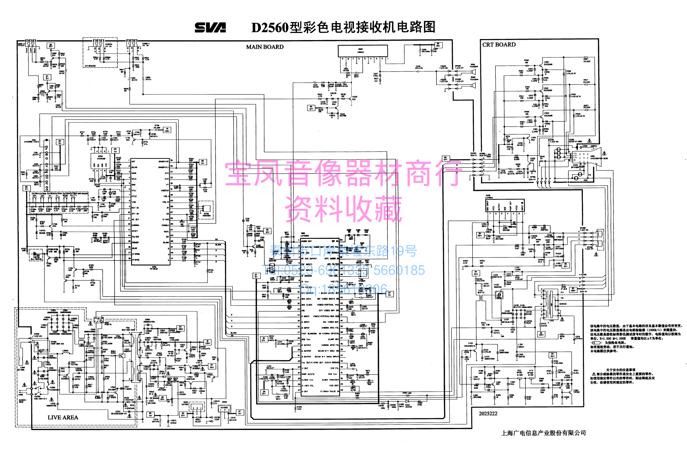SVA上广电D2560彩电原理图-0 SVA上广电D2560彩电原理图-0