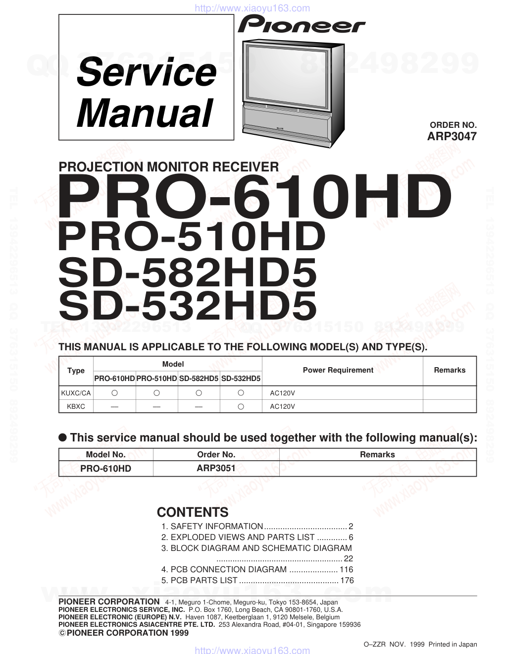先锋PIONEER PRO-610HD音响电路图-0 先锋PIONEER PRO-610HD音响电路图-0
