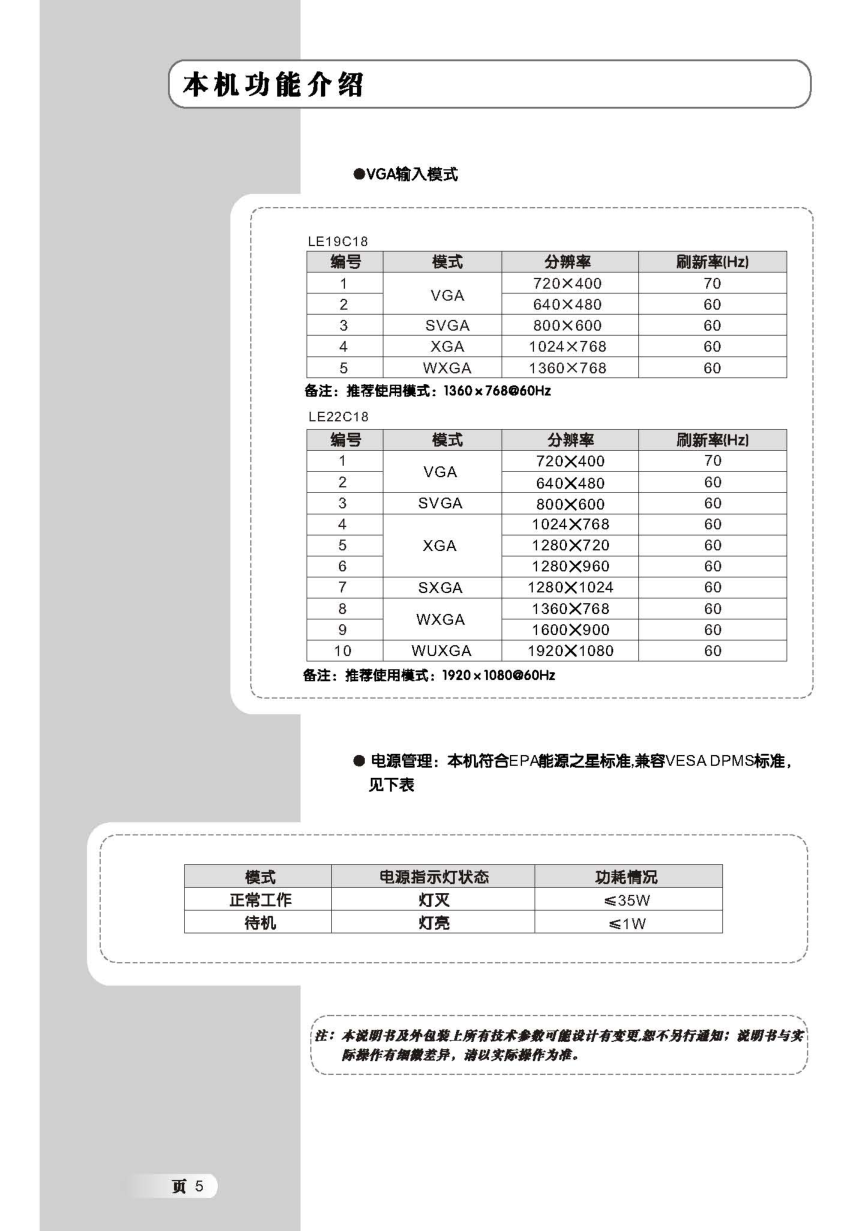 乐华LE19C18彩电使用说明书-5 乐华LE19C18彩电使用说明书-5