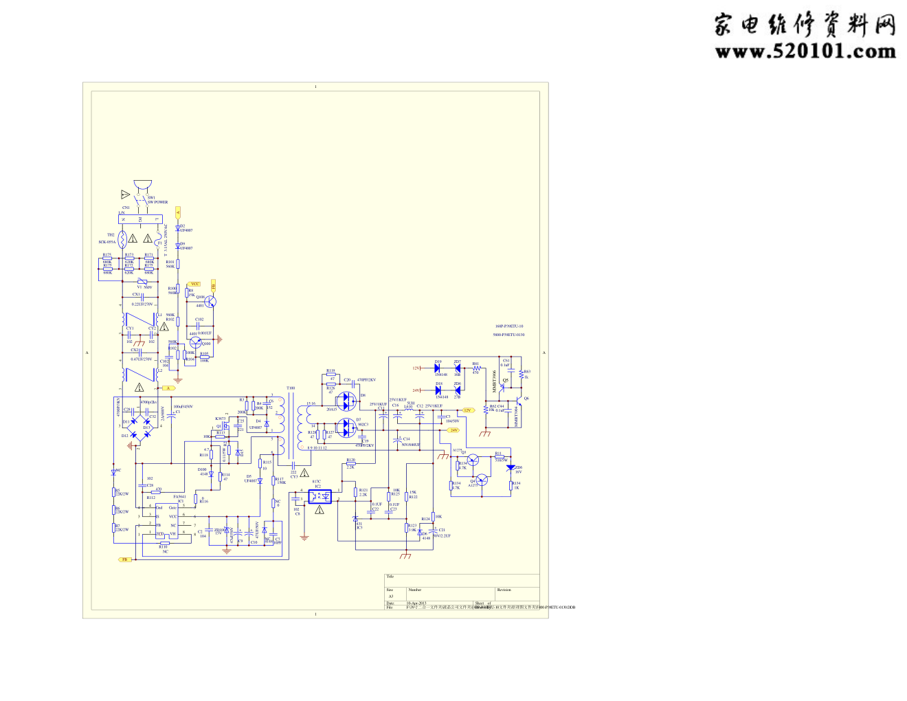 创维液晶5800-168P-P39ETU-10电源板电路图-0 创维液晶5800-168P-P39ETU-10电源板电路图-0