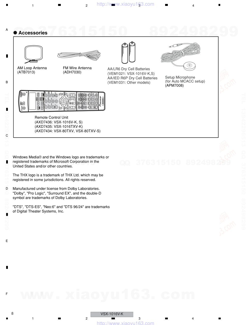 先锋PIONEER VSX-1016V-K电路图-7