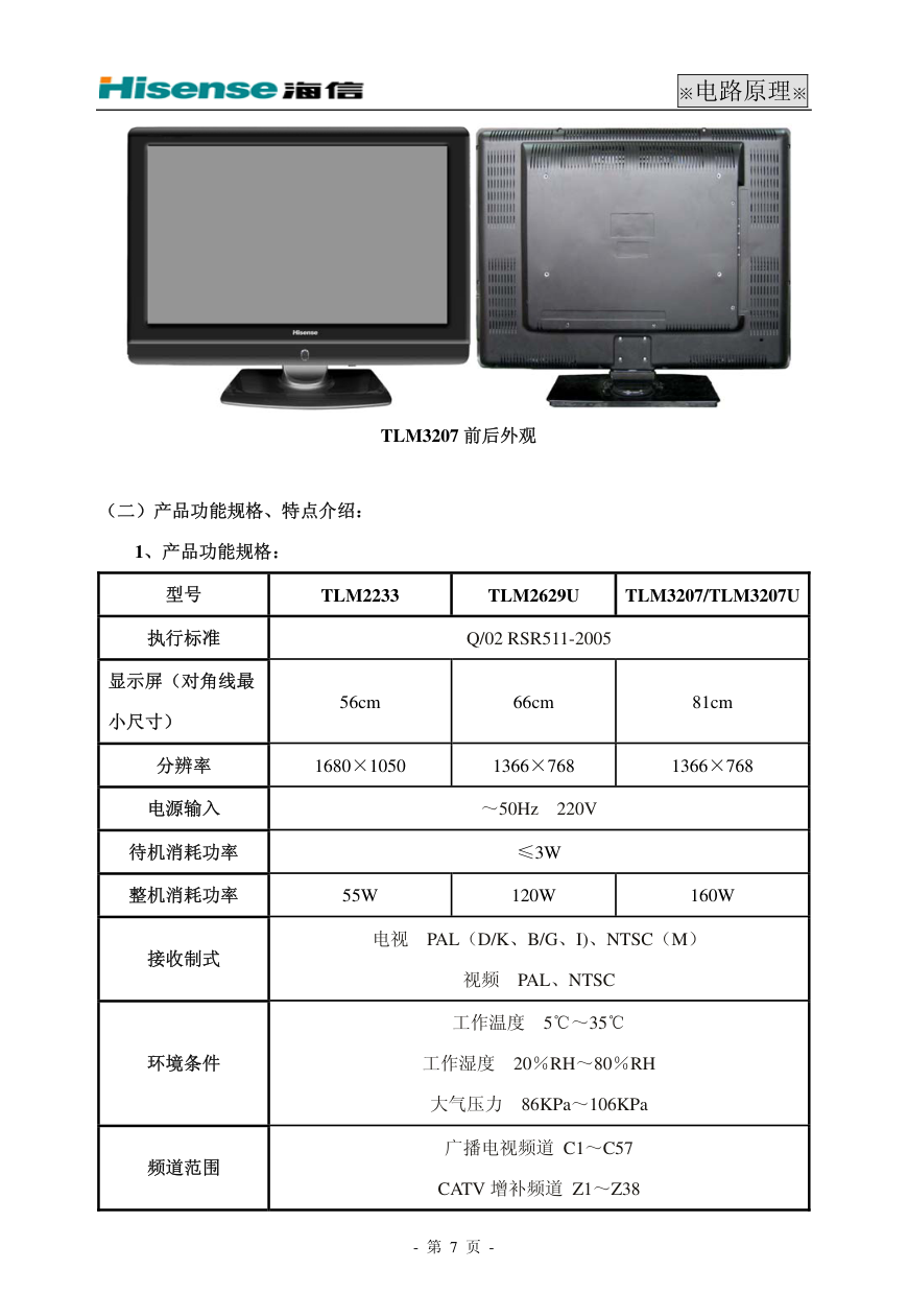 海信HDP29R68电视使用说明书-6 海信HDP29R68电视使用说明书-6