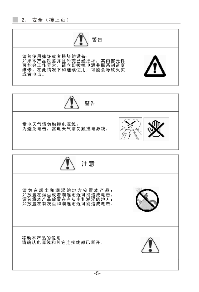 海尔等离子电视机P42SV6-C1使用说明书-5 海尔等离子电视机P42SV6-C1使用说明书-5