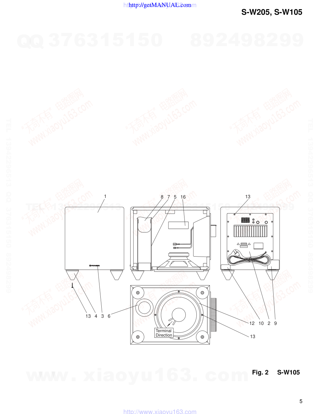 先锋PIONEER S-W205KUCXC电路图-4