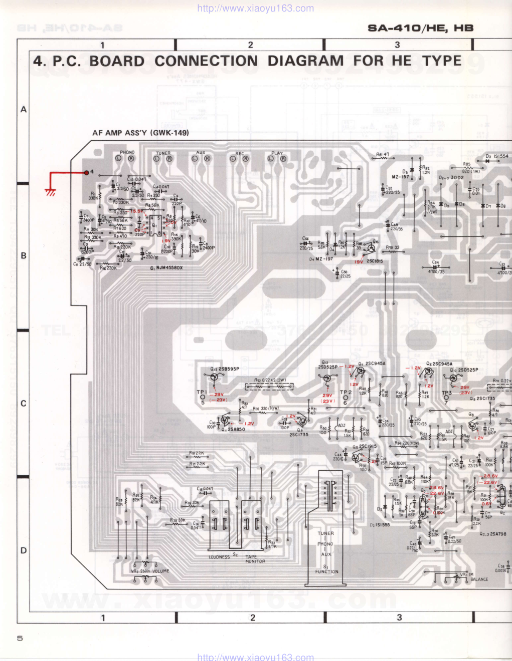 先锋PIONEER SA-410音响电路图-3
