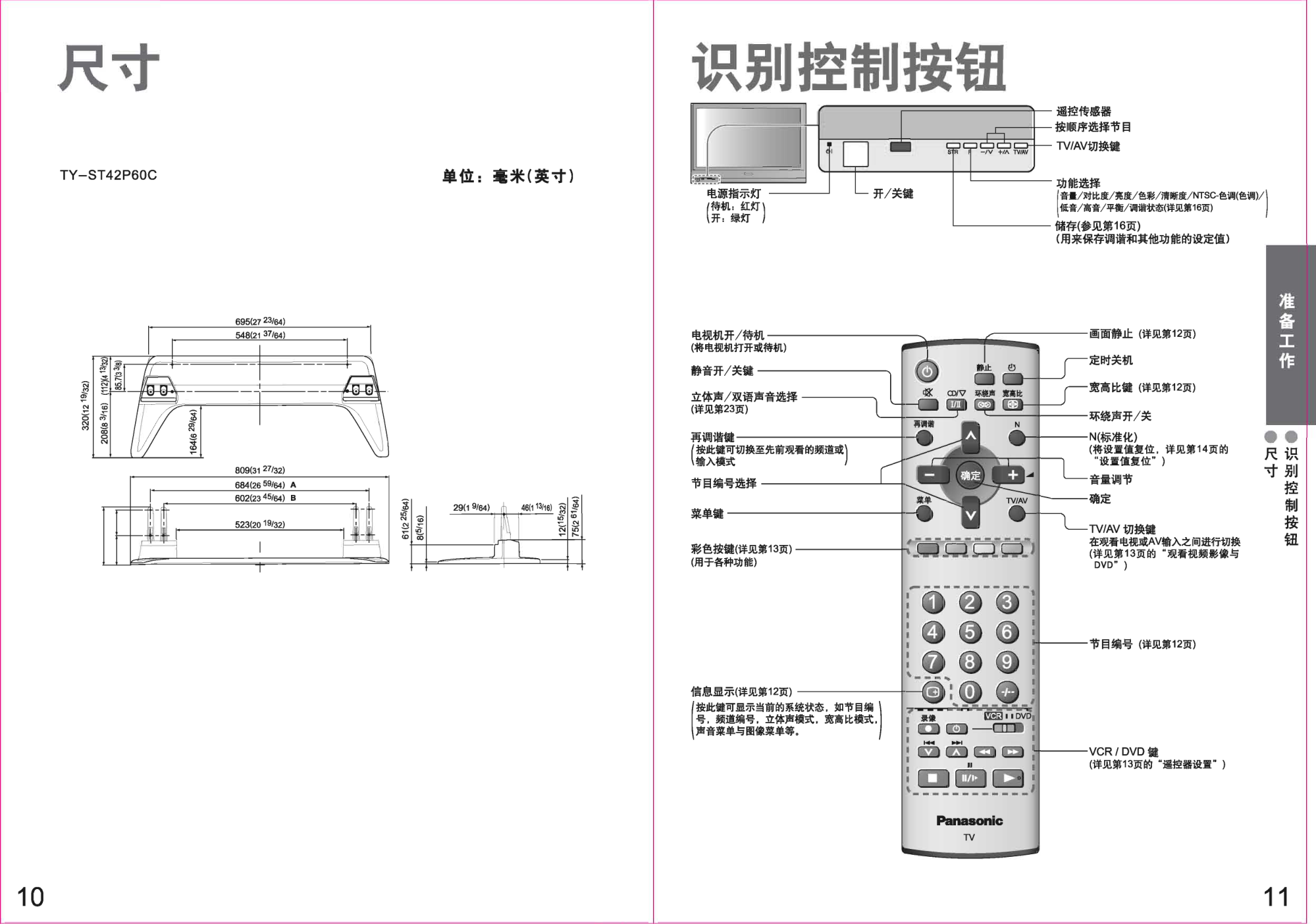 TH-42PA7C等离子电视和液晶电视使用说明书-5
