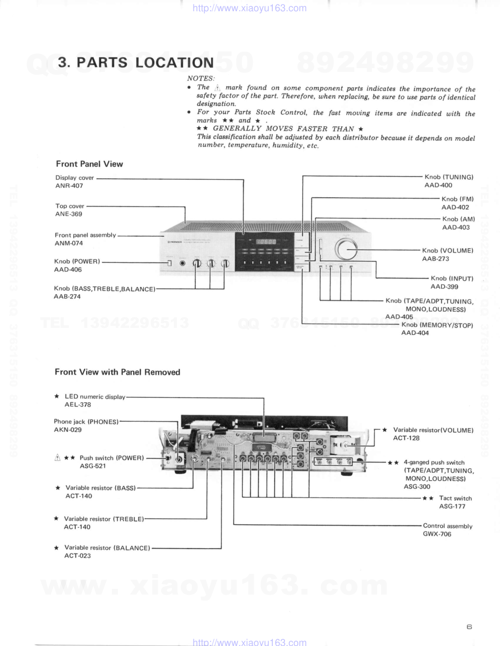 先锋PIONEER SX-5音响电路图-5