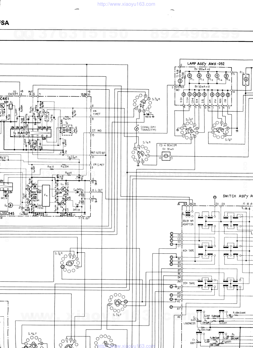 先锋PIONEER QX-747A音响电路图-1 先锋PIONEER QX-747A音响电路图-1