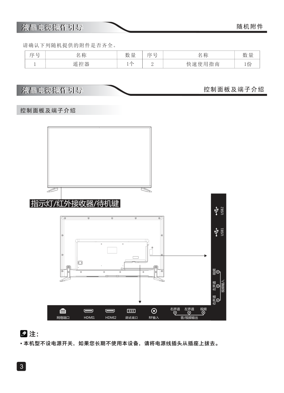 创维49E6000液晶彩电使用说明书-4