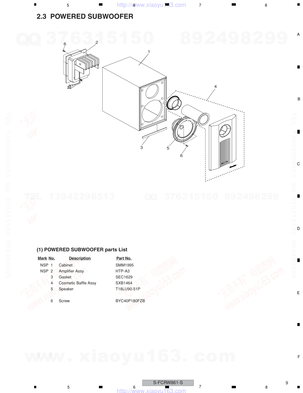 先锋PIONEER S-W861-S电路图-8 先锋PIONEER S-W861-S电路图-8
