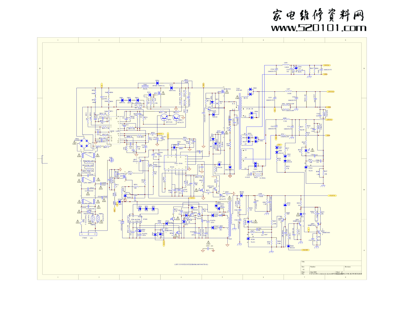 创维液晶168P-P46TTS-021电源板电路原理图-0