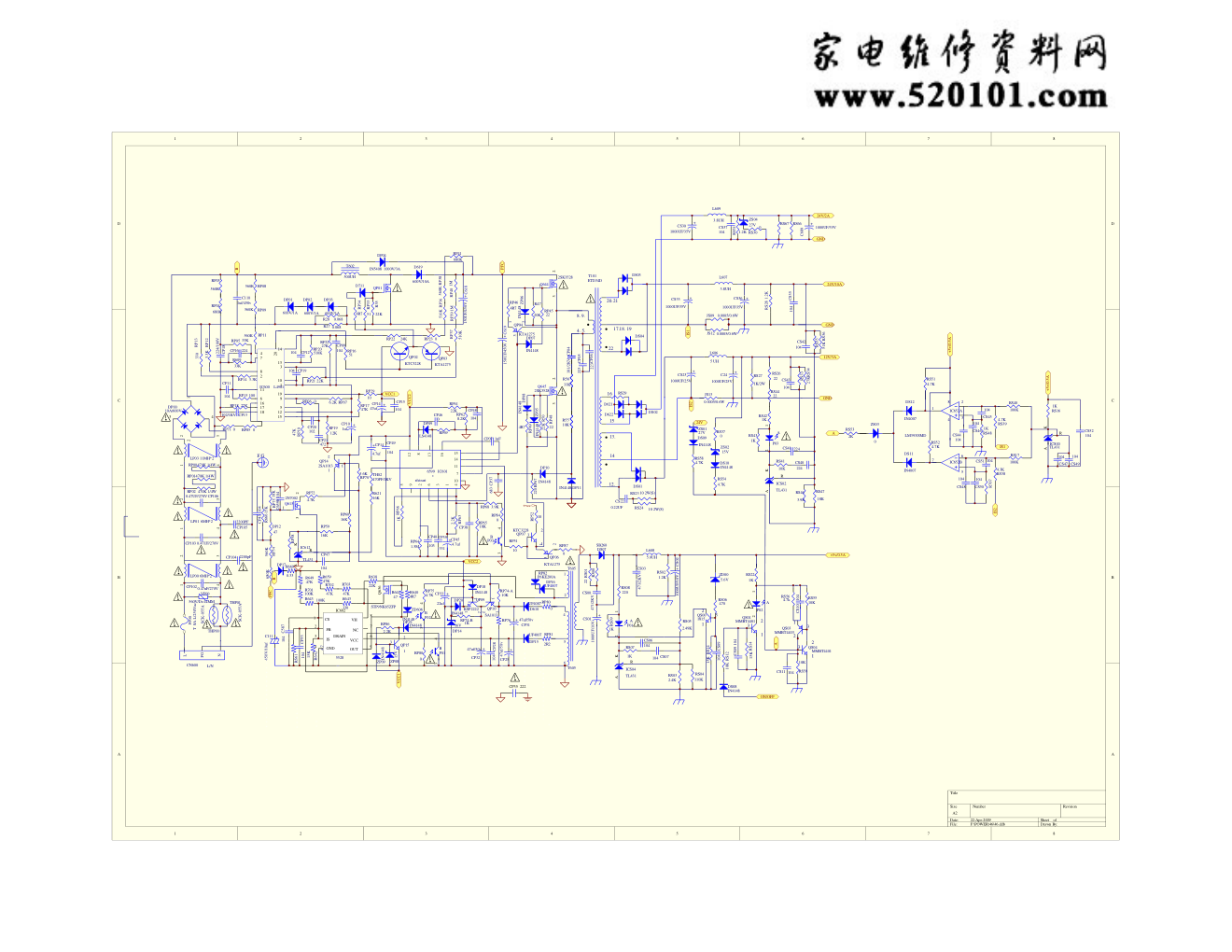 创维液晶168P-P46TTS-01电源板电路图-0