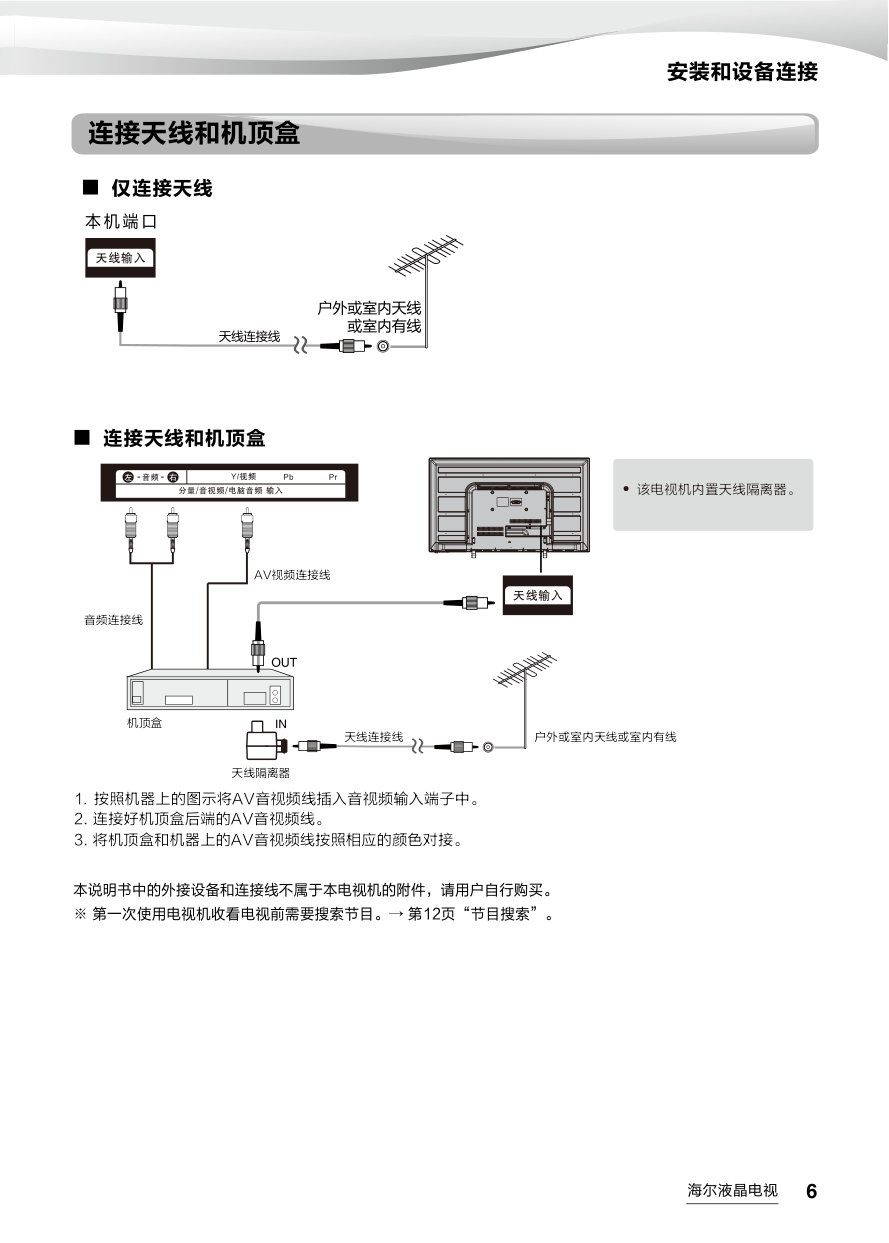 海尔LS42A51液晶彩电使用说明书-6 海尔LS42A51液晶彩电使用说明书-6