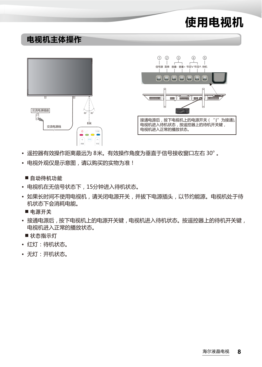 海尔LS42A51液晶彩电使用说明书-8 海尔LS42A51液晶彩电使用说明书-8