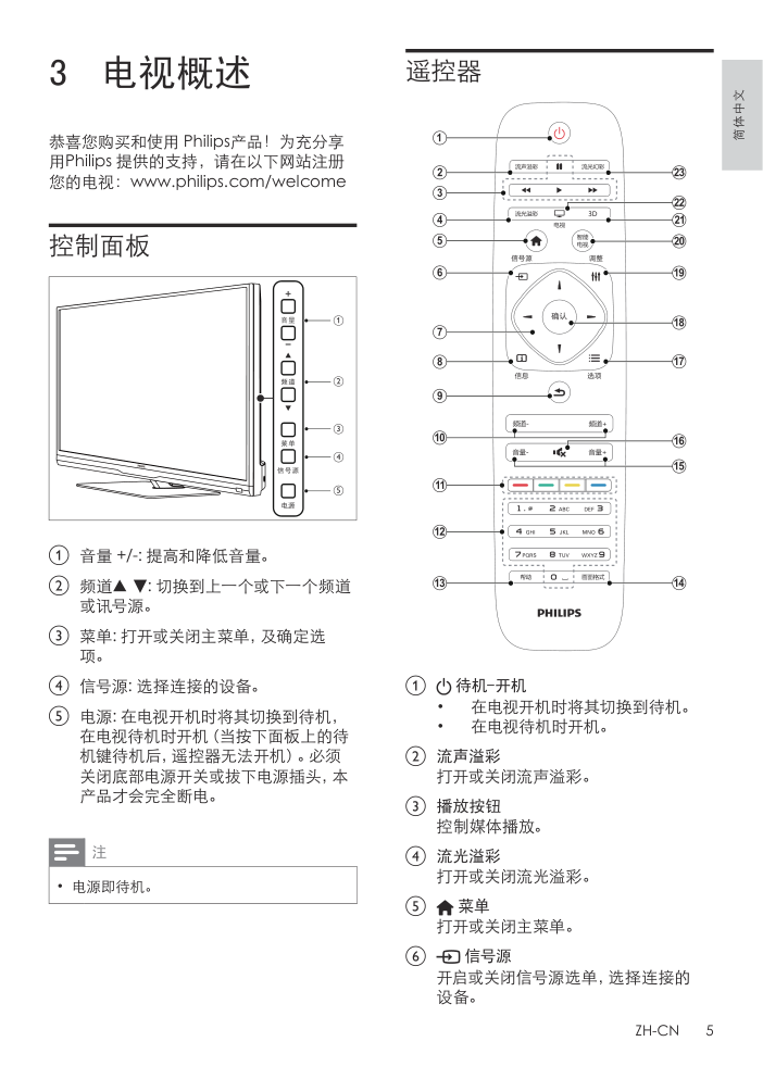 飞利浦32PFL5130T3液晶彩电使用说明书-6 飞利浦32PFL5130T3液晶彩电使用说明书-6