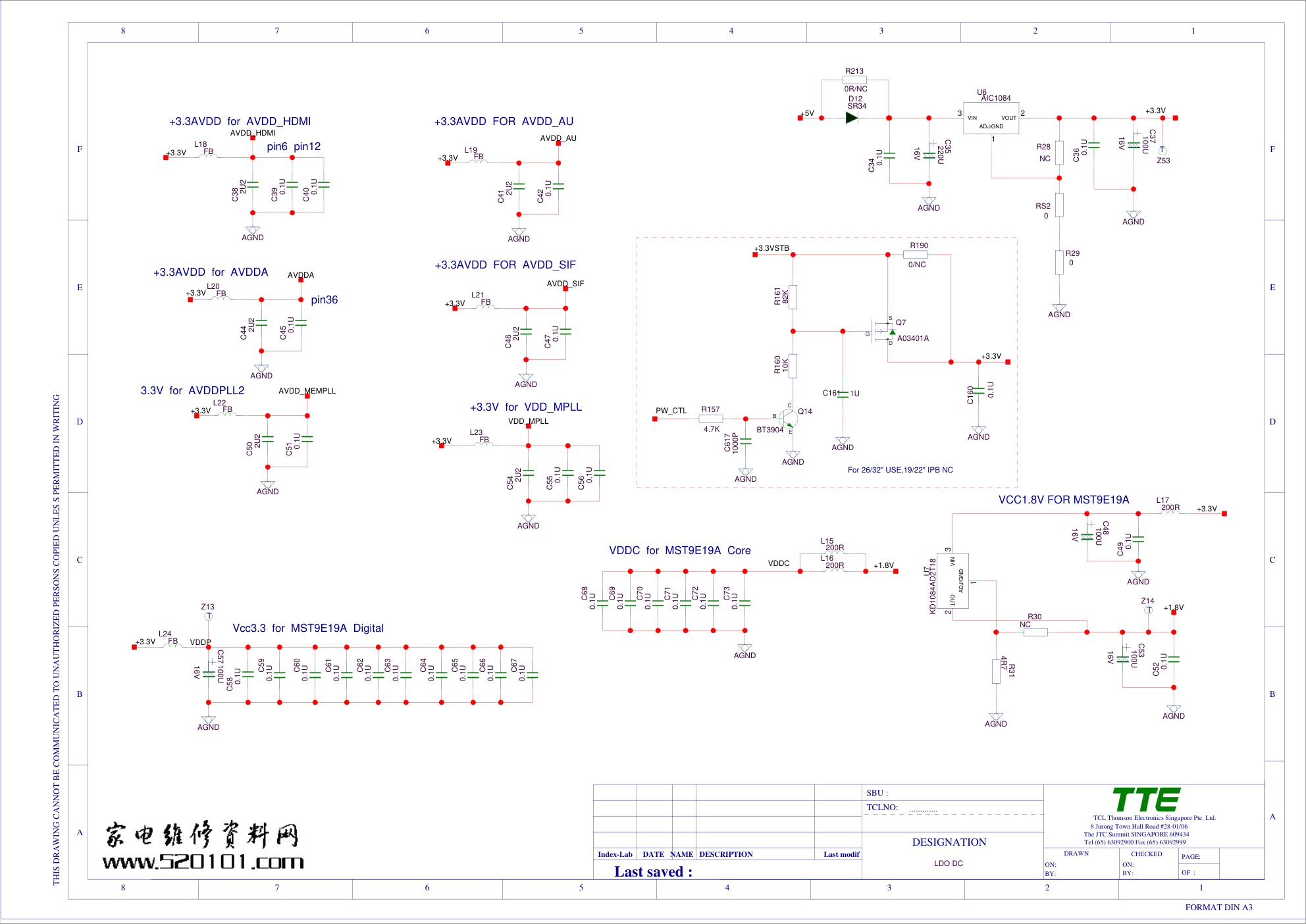 TCL L32F19液晶电视(MS19LR机芯)主板电路图-1 TCL L32F19液晶电视(MS19LR机芯)主板电路图-1