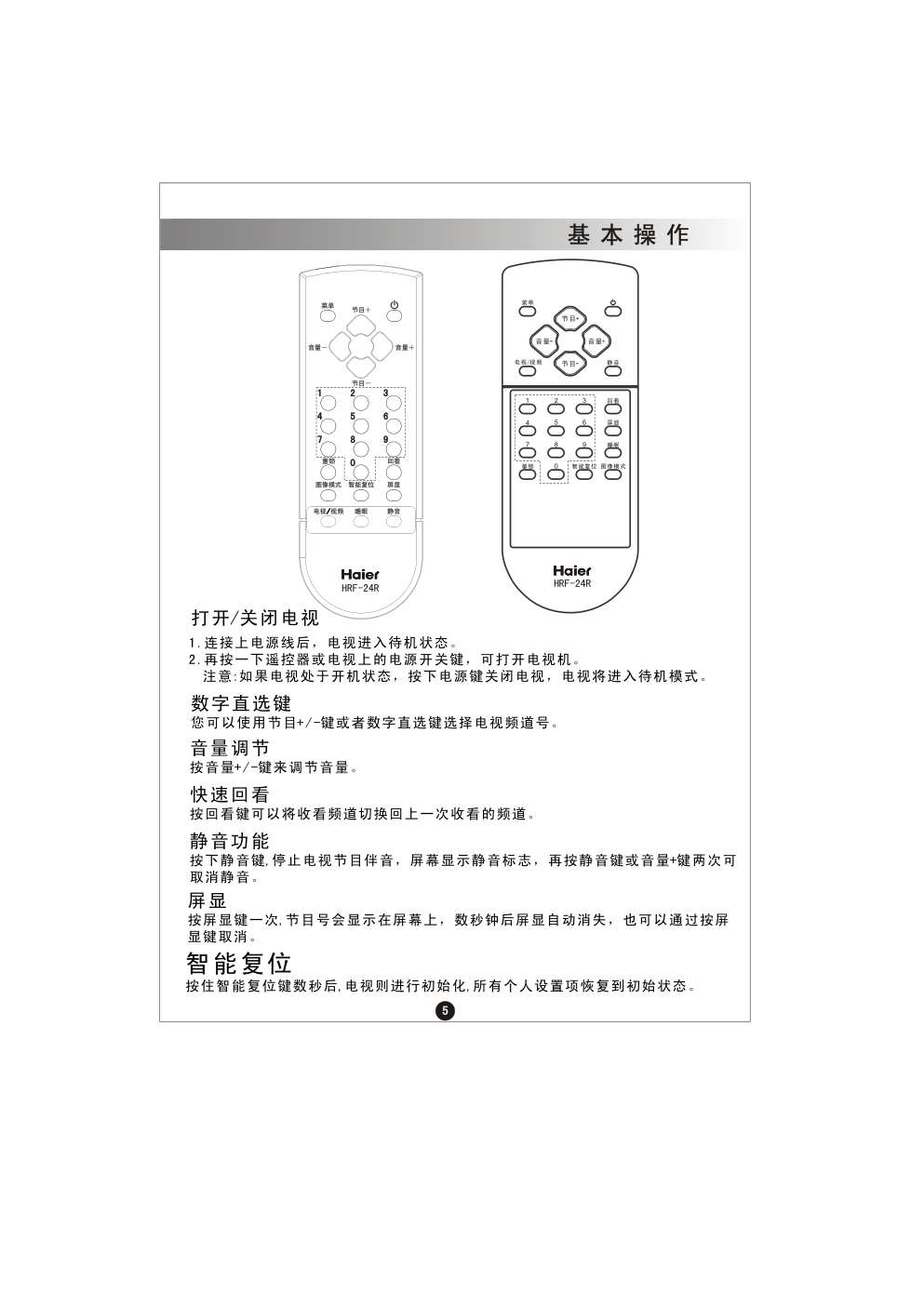 海尔L20AV6-A1液晶彩电使用说明书-7