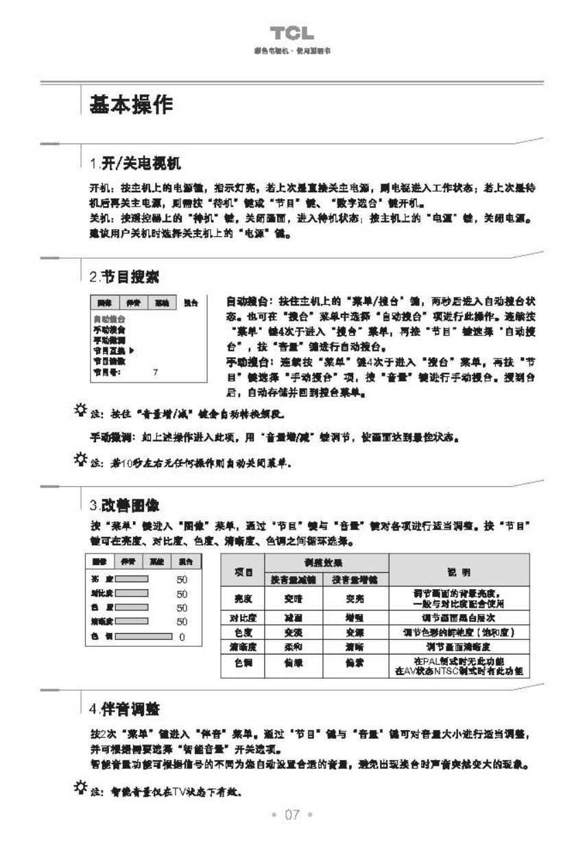 TCL王牌NT21B68彩电使用说明书-7 TCL王牌NT21B68彩电使用说明书-7