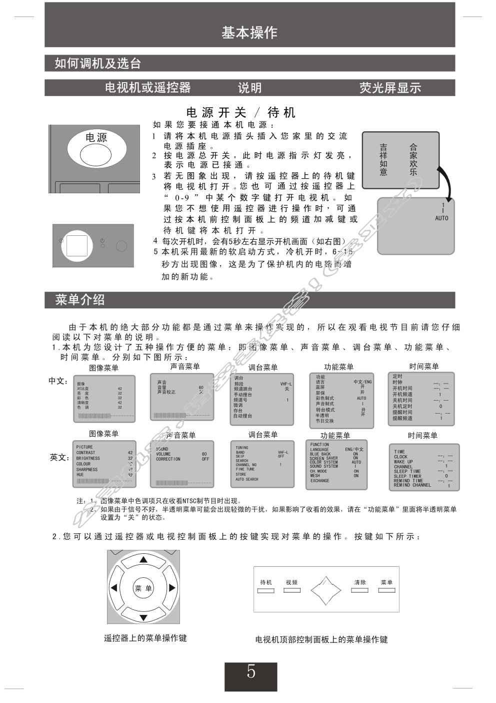 创维25NX9000(4P36机芯)彩电使用说明书-5 创维25NX9000(4P36机芯)彩电使用说明书-5